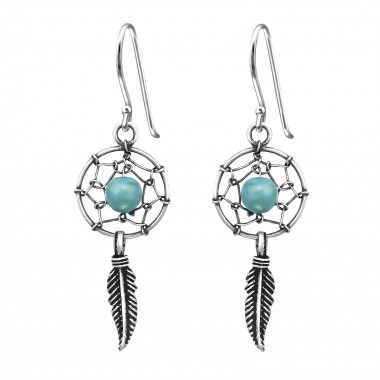 Dream Catcher - 925 Sterling Silver Simple Earrings SD30825