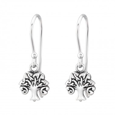 Celtic Tree Of Life - 925 Sterling Silver Simple Earrings SD31741