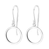 Circle - 925 Sterling Silver Simple Earrings SD31923