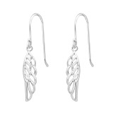 Wing - 925 Sterling Silver Simple Earrings SD32159