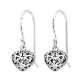 Heart - 925 Sterling Silver Simple Earrings SD33768