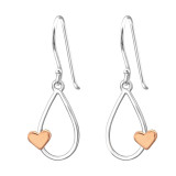 Teardrop - 925 Sterling Silver Simple Earrings SD34502