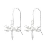 Dragonfly - 925 Sterling Silver Simple Earrings SD35120
