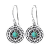 Ethnic - 925 Sterling Silver Simple Earrings SD36074