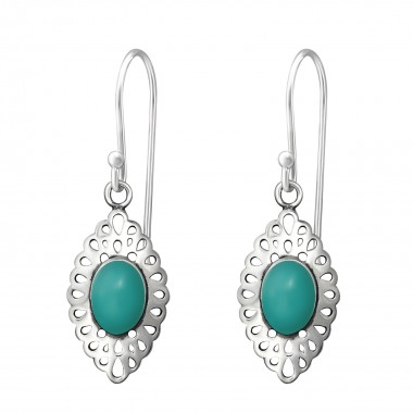Marquise - 925 Sterling Silver Simple Earrings SD36446