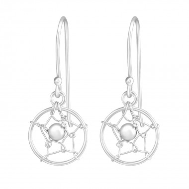 Dream Catcher - 925 Sterling Silver Simple Earrings SD36488