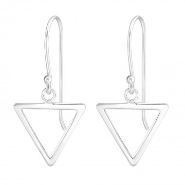 Triangle - 925 Sterling Silver Simple Earrings SD36584
