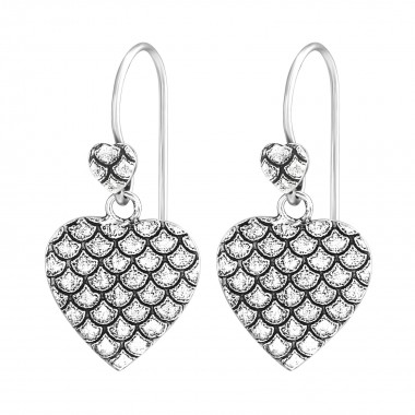 Double Heart - 925 Sterling Silver Simple Earrings SD36615