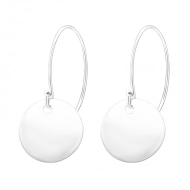 Round - 925 Sterling Silver Simple Earrings SD37087