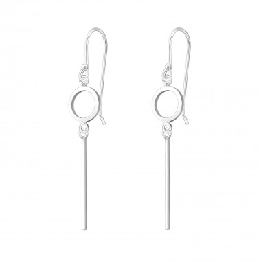 Geometric - 925 Sterling Silver Simple Earrings SD37803