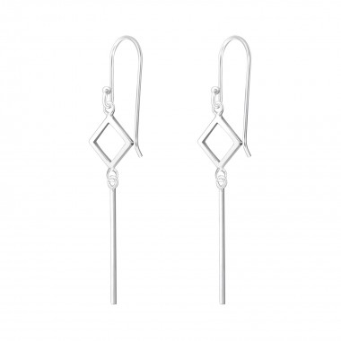 Geometric - 925 Sterling Silver Simple Earrings SD37805