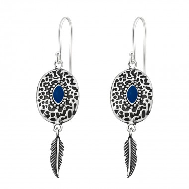Ethnic - 925 Sterling Silver Simple Earrings SD37968