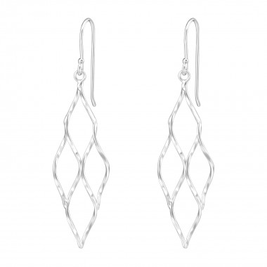 Geometric - 925 Sterling Silver Simple Earrings SD38687