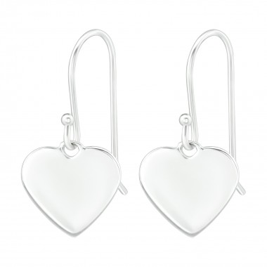Heart - 925 Sterling Silver Simple Earrings SD38767
