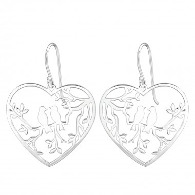 Love Birds - 925 Sterling Silver Simple Earrings SD39202