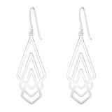 Geometric - 925 Sterling Silver Simple Earrings SD39203