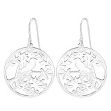 Bird - 925 Sterling Silver Simple Earrings SD39209