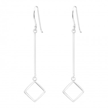 Geometrical - 925 Sterling Silver Simple Earrings SD39883