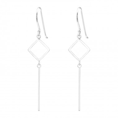 Geometrical - 925 Sterling Silver Simple Earrings SD39884