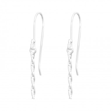 Twisted - 925 Sterling Silver Simple Earrings SD40539