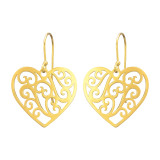 Heart - 925 Sterling Silver Simple Earrings SD40576