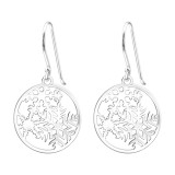 Snowflake  - 925 Sterling Silver Simple Earrings SD40578