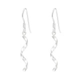 Twist - 925 Sterling Silver Simple Earrings SD40702