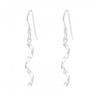 Twist - 925 Sterling Silver Simple Earrings SD40702