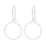 Round - 925 Sterling Silver Simple Earrings SD40761