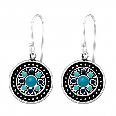 Ethnic - 925 Sterling Silver Simple Earrings SD41039