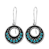Ethnic - 925 Sterling Silver Simple Earrings SD41041