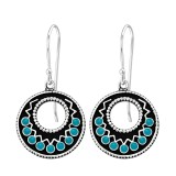 Ethnic - 925 Sterling Silver Simple Earrings SD41041