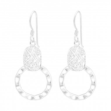 Circle - 925 Sterling Silver Simple Earrings SD41625