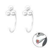 Geometric - 925 Sterling Silver Simple Earrings SD43474