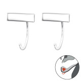 Bar - 925 Sterling Silver Simple Earrings SD43477