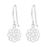 Flower - 925 Sterling Silver Simple Earrings SD44327