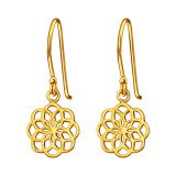 Flower - 925 Sterling Silver Simple Earrings SD44328