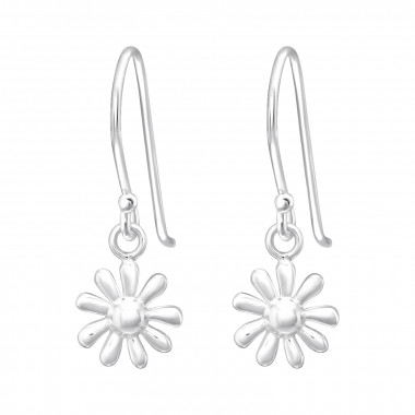 Flower - 925 Sterling Silver Simple Earrings SD44329