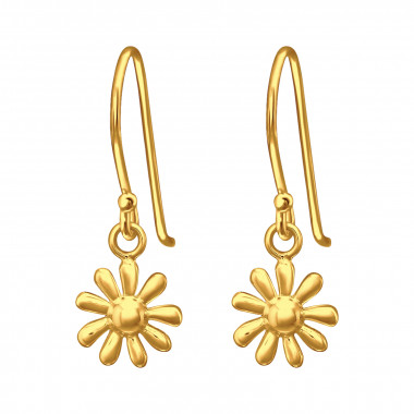 Flower - 925 Sterling Silver Simple Earrings SD44330