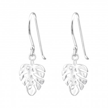 Leaf - 925 Sterling Silver Simple Earrings SD44335