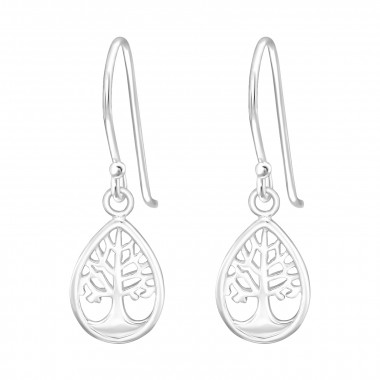 Tree Of Life - 925 Sterling Silver Simple Earrings SD44337