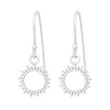 Sun - 925 Sterling Silver Simple Earrings SD45239