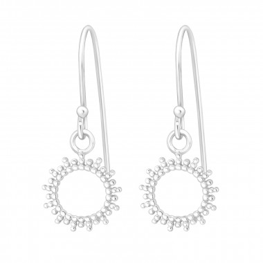 Sun - 925 Sterling Silver Simple Earrings SD45239