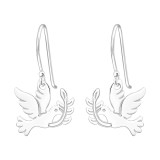 Laser Cut Birds - 925 Sterling Silver Simple Earrings SD45299