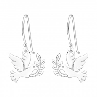 Laser Cut Birds - 925 Sterling Silver Simple Earrings SD45299