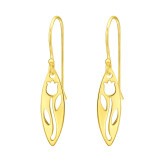 Laser Cut Tulip - 925 Sterling Silver Simple Earrings SD45863