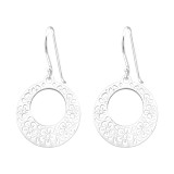 Laser Cut Flower - 925 Sterling Silver Simple Earrings SD46732