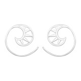 Sunburst - 925 Sterling Silver Simple Earrings SD46931