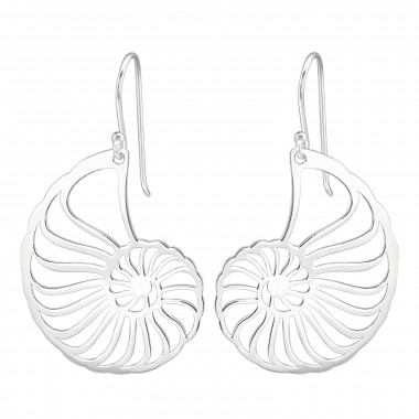 Laser Cut Spiral - 925 Sterling Silver Simple Earrings SD47661