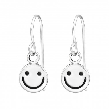 Emoji Smile - 925 Sterling Silver Simple Earrings SD48142